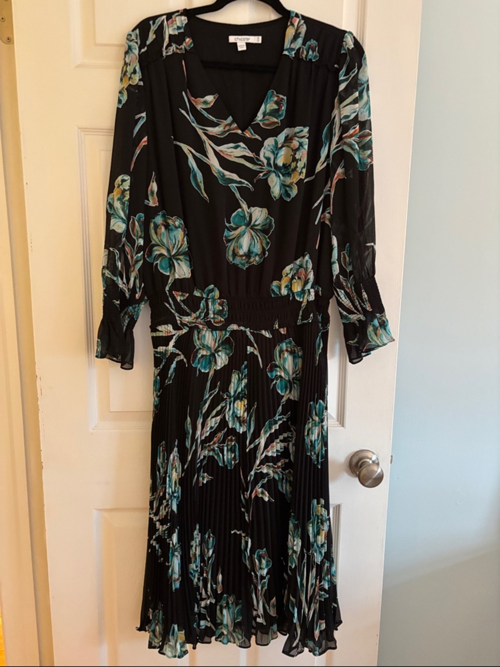 Chicos Black Floral Dress